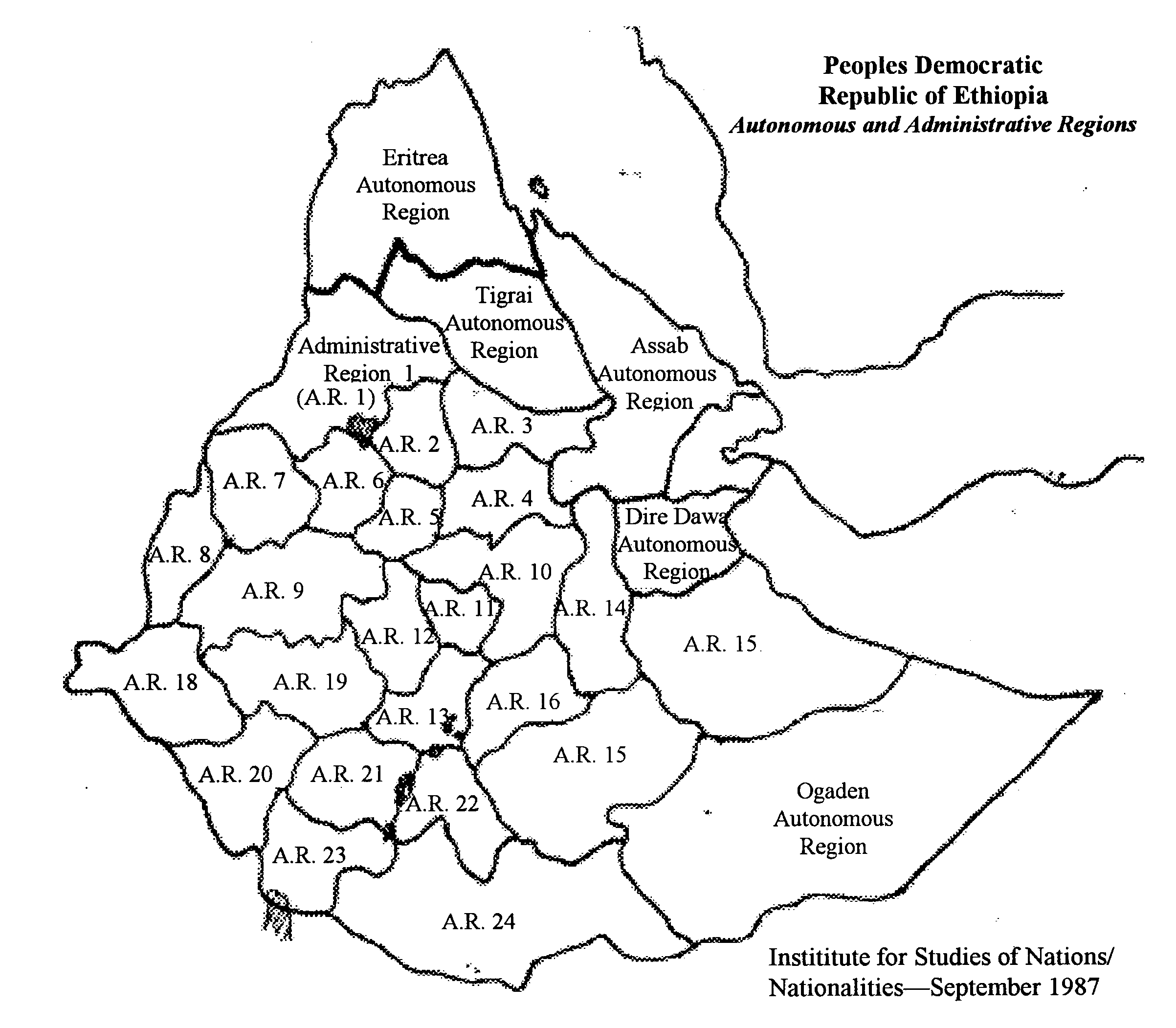 Eritrea and Ethiopia in 1987