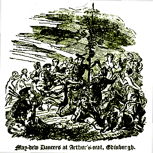 May Dew gathering at Edinburgh by George Cruikshank