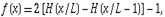 f(x)==2[H(x/L)-H(x/L-1)]-1,