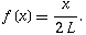 f(x)==x/(2L).