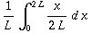1/Lint_0^(2L)x/(2L)dx