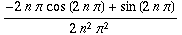 (-2npicos(2npi)+sin(2npi))/(2n^2pi^2)