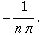 -1/(npi).