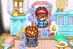 The brown-haired kid sends you a book.