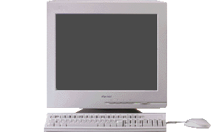 COMPUTER MONITOR WITH EMPTY SCREEN