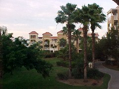 Viewing the B Building from adjacent to the A Building