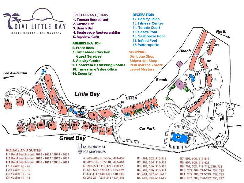 Divi Little Bay Resort Layout
