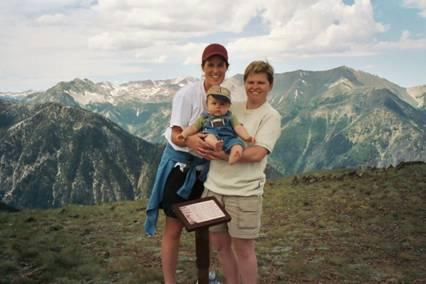 Jamien, Cole & Sharon on mountain.