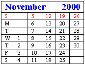 November (Back)