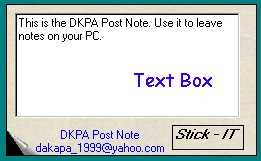Post Note Window