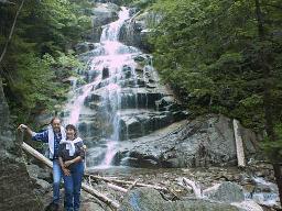 Ernie & Dale at waterfall on the Falling Waters Trail