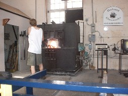 Firing the glass.