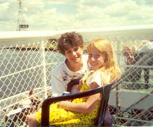 Dale & Erica on the return ferry trip
