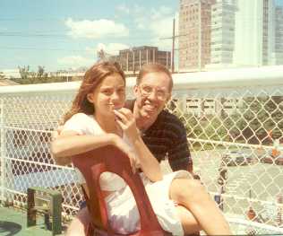 Kristina & Ernie on the return ferry trip