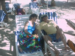 Dale & Ernie on the beach.