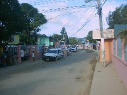 "Main street" in Roatan.