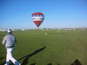 Trying to get close to flag pole.