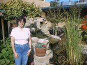 Dale in the garden in back of the Church Street Cafe