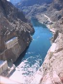 Looking down river from the observation deck