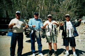 Elmer, Paul, Steve, And lil' Dave with the catch