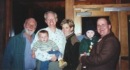 dad, chris, harrison, holly, alexander, and stephen at a restaurant on the shores of lake estes