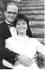 paola and i in a wedding embrace...she married me even though i didn't have any hair...