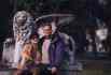 paola and i at a villa in valdagno...the lion of venice behind