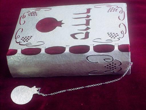 sidur.jpg - silver and garnet on velvet
