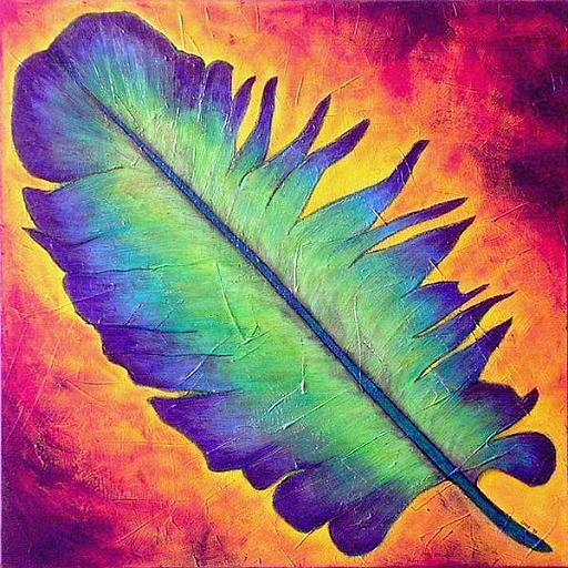 Feather.jpg - 60x60 cm.mixed media