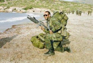 Hellenic Marines ready to move again after taking this beach head