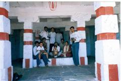 Left to Right (Sitting): G. K. Raghuraman with Rishi (son of Dr. R. Dhamodharan), N. Sivakumar, Dr. R. Dahamodharan (with his daughter Nappinai), S. Raja and Dr. Rama Dhamodharan.
Left to Right (Standing): J. D. Jeyaprakash S. Samuel, S. Munirasu, P. Kumaravelu and  S. Venakatesan.
(This photo was taken during our one day trip around chennai on April 2002)
