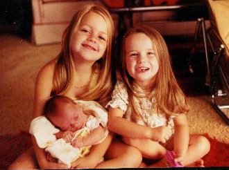 Dana with sister Rachel and brother Cody (summer 1981)