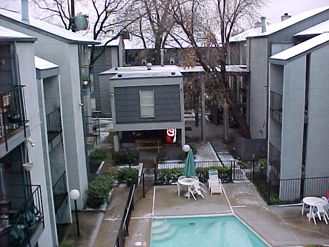 Snow on courtyard 2001