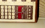 Close-up view of keypad and display of Chess Challenger 7.