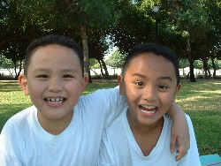 lean and dan at the park