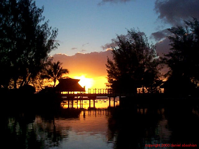 Sunrise on Moorea. Click on the picture to find out more about our honeymoon.