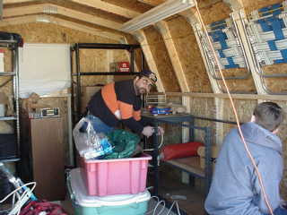 Jim in his shed.