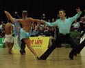  Blue Latin Lady Costume and Blue Man Top 