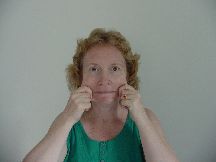 Do not pull one cheek off inadvertently.