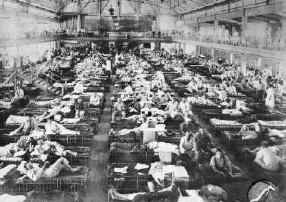 Inside of a field hospital.