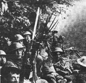 British troops in the Sunken Lane