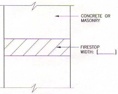 07840 Drawing 16 Concrete or Masonry Wall or Floor Control Joint Firestop