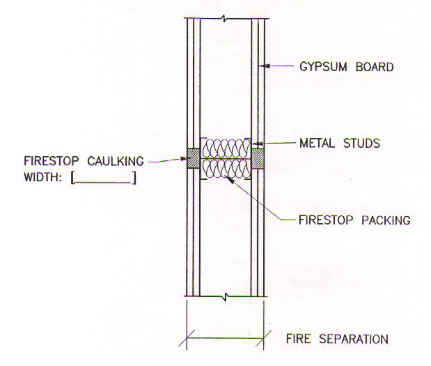 07840 Drawing 18 - 2 Hour Drywall Vertical Control Joint Firestop