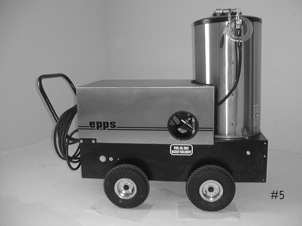 2000 PSI Hot Pressure Washer c/w diesel heater and electric pressure pump