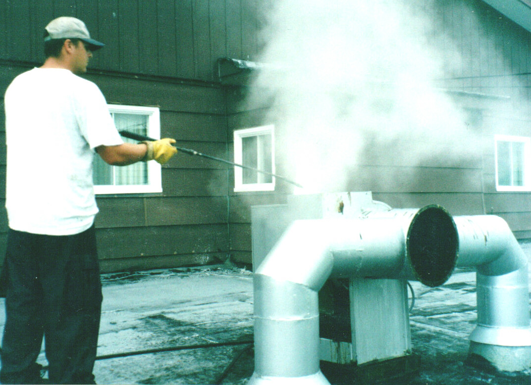 Cleaning Work in Progress atop Chinese Restaurant in Capreol, ON