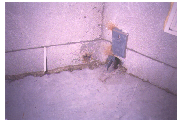 Rockwool stuffed into precast perimeter joint in Burlington, ON.