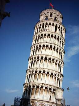 The leaning tower of Pisa