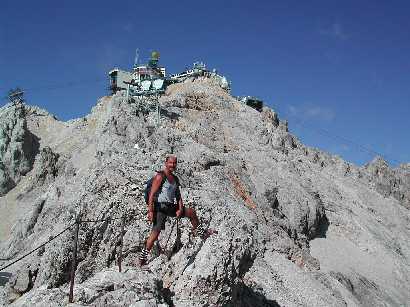 Photos August 10-17, 2003. Here: climbing Zugspitze (2964 m), on August 16.