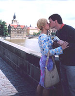 Kiss on Charles Bridge