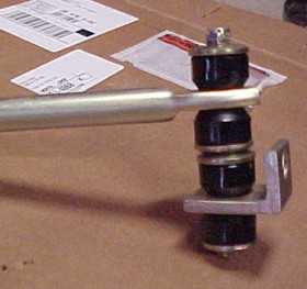 Bushings and bracket ready for test install on A arm.
